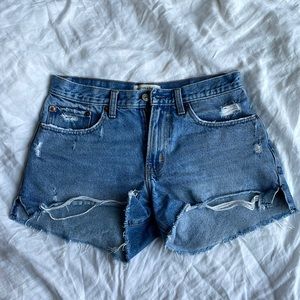 Abercrombie & Fitch Boyfriend Short Mid Rise 4/27 Denim Shorts